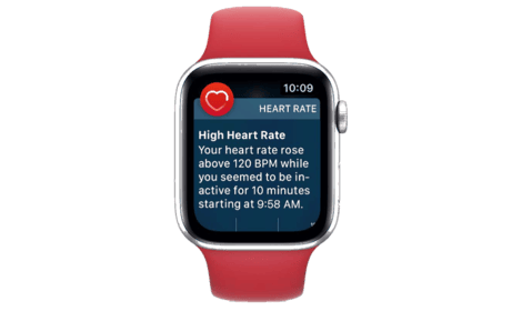 Apple Watch introduced high heart rate notifications in 2017